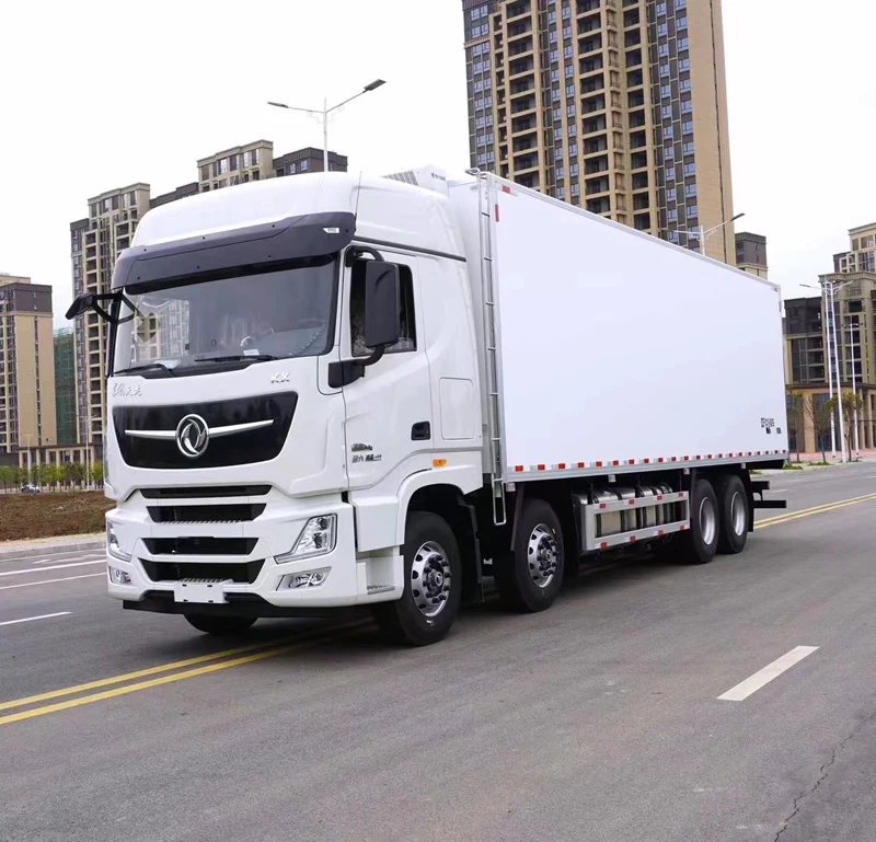 Dongfeng Tianlong 8*4 грузовик-рефрижератор для дальнего холодового транспорта вакцина консервирования мяса фруктов и овощей