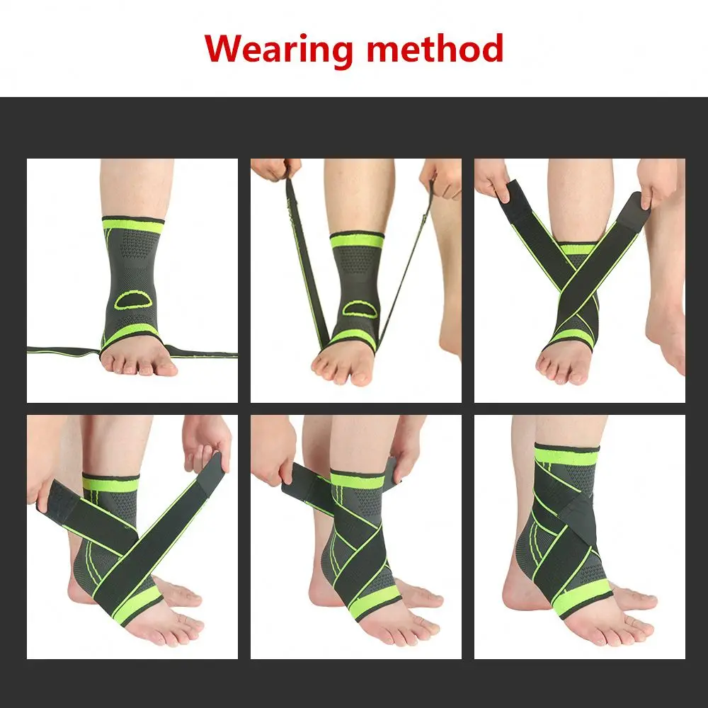 hot sale Pressurized adjustable Elastic Ankle Support Ankle Brace Protector with Strap