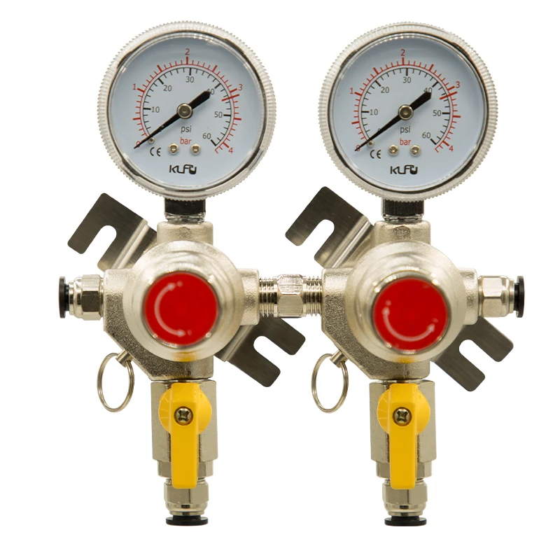 Dual Body Secondary Pressure Regulator Soda Beer Dispensing System