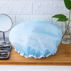 Bathing Cap Double Layer Waterproof Polyester Cotton Hair Cover Multicolor Shower Hats Bathroom Products