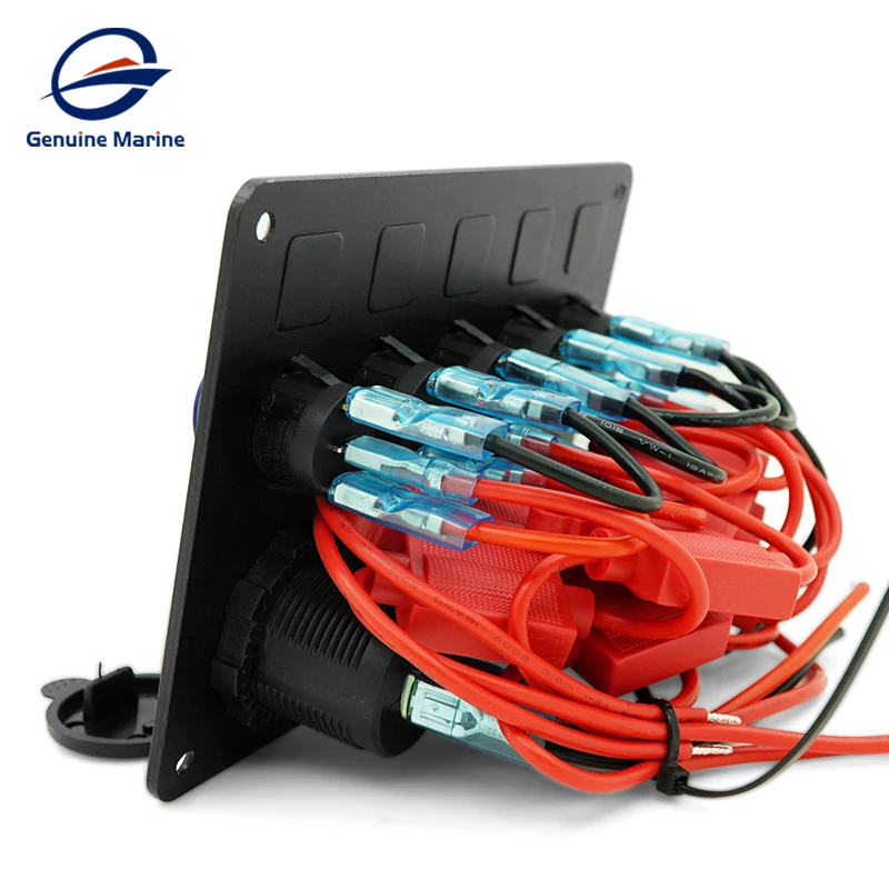 Genuine Marine Accessory Control Marine Waterproof Switch Panel 12V 5 Gang RV Boat Universal Switch Panel