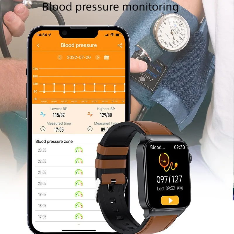 Health ECG Smart Watch Fitness Tracker With Blood Oxygen Heart Health Analysis Sleep Monitoring HRV Alert smartwatch