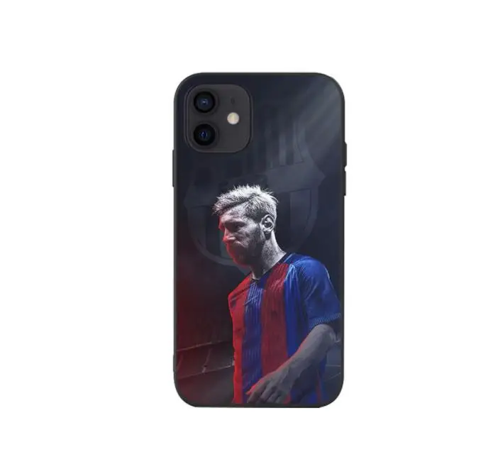 Custom Logo Printed Barcelona team Lionel Messi TPU Cell Phone Case Cover For iPhone 13 12 11 XR XS Max 714 pro max