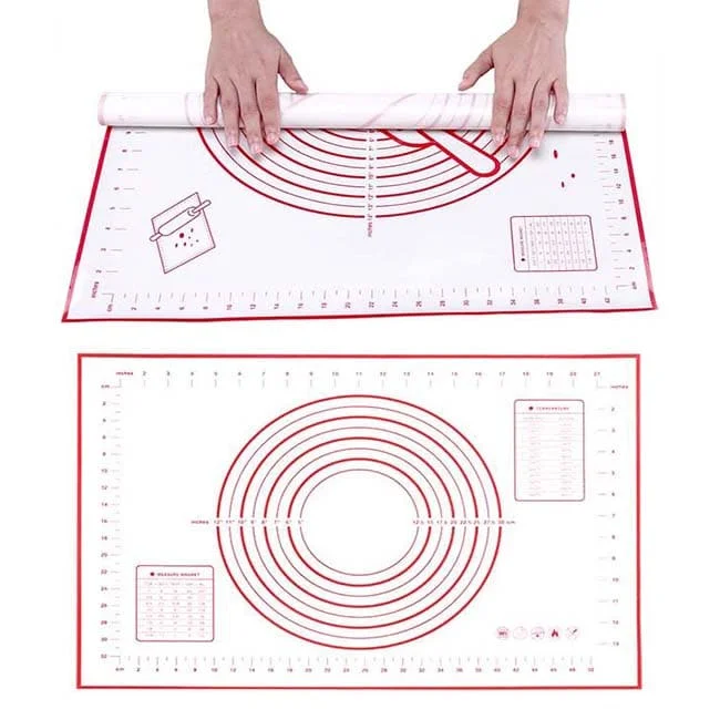 Kneading dough is non-sticky, suitable for making dough pies, non-slip super thick silicone pastry mat