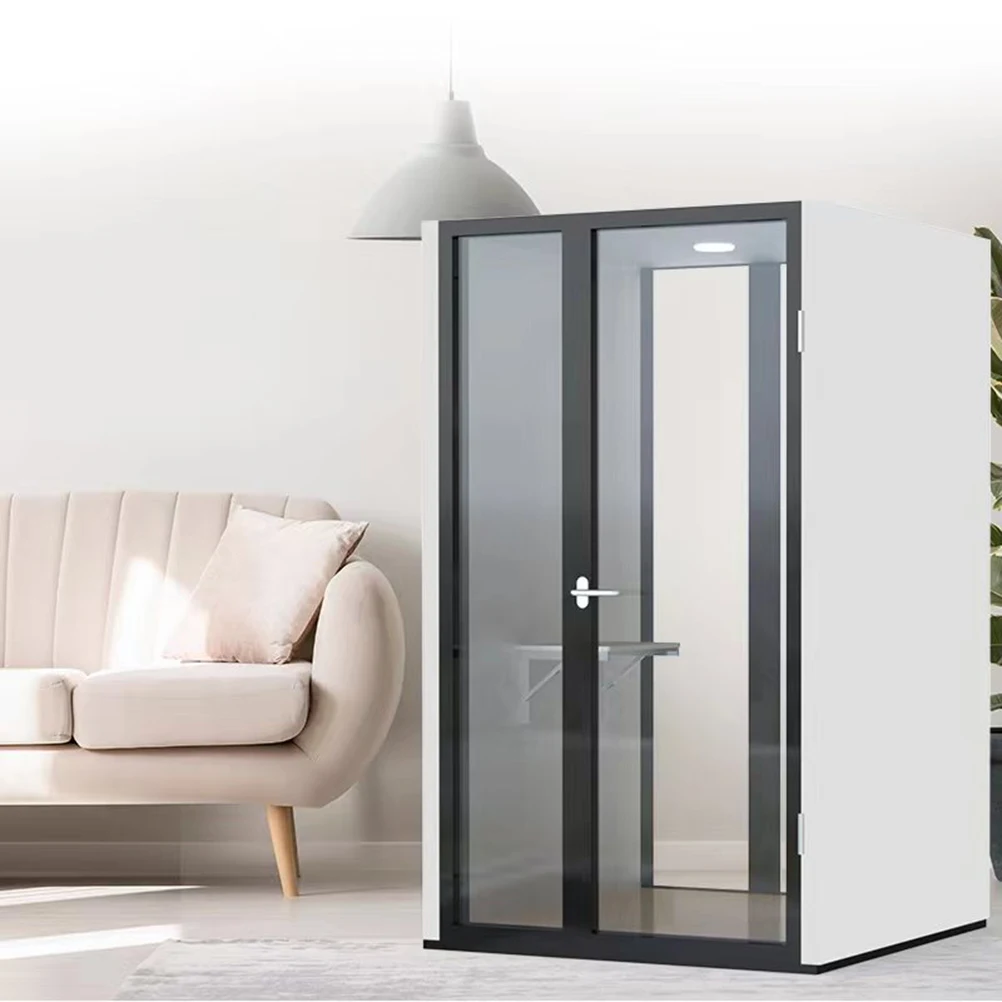 Removable Soundproof Movable Silence Vocal Booth Private Telephone Call Pod with Ventilation System Office Phone Booth