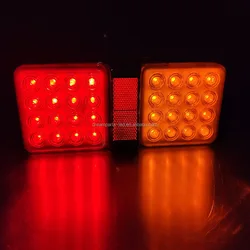 2 x red/amber 5w led trailer tail light bar parking brake drl reverse turn signal switch