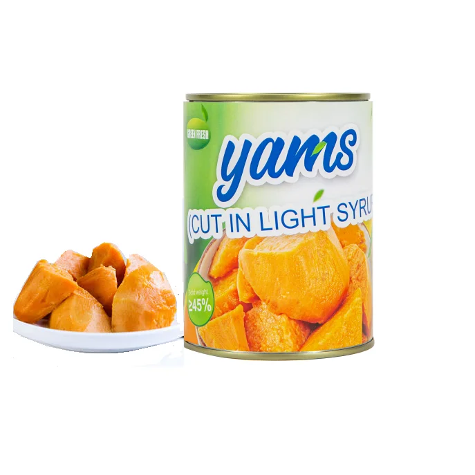 Chinese factory supplier new crop  canned yam/sweet potato  whole/cut  in syrup
