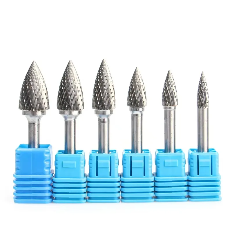 Rotary File GX Type YG8 Alloy Double Slot Tungsten Steel Wood Carving Grinding Head Hard Metal Milling Cutter Tool for Copper