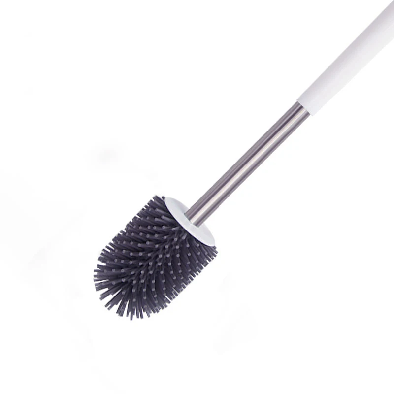 Jesun Manufacturer Wholesale Silicone Toilet Brush Set with Tweezers Heavy Duty Silicon Toilet Brush With Holder For Bathroom