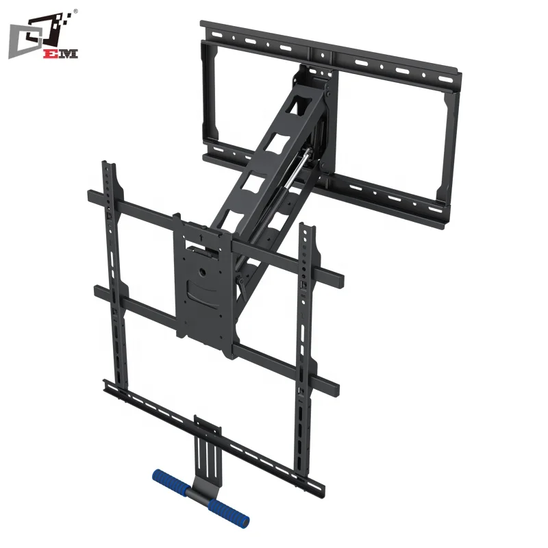 Gas Spring Telescoping LCD TV Wall Mount Up And Down TV Mount For 55 To 85 Inch TV