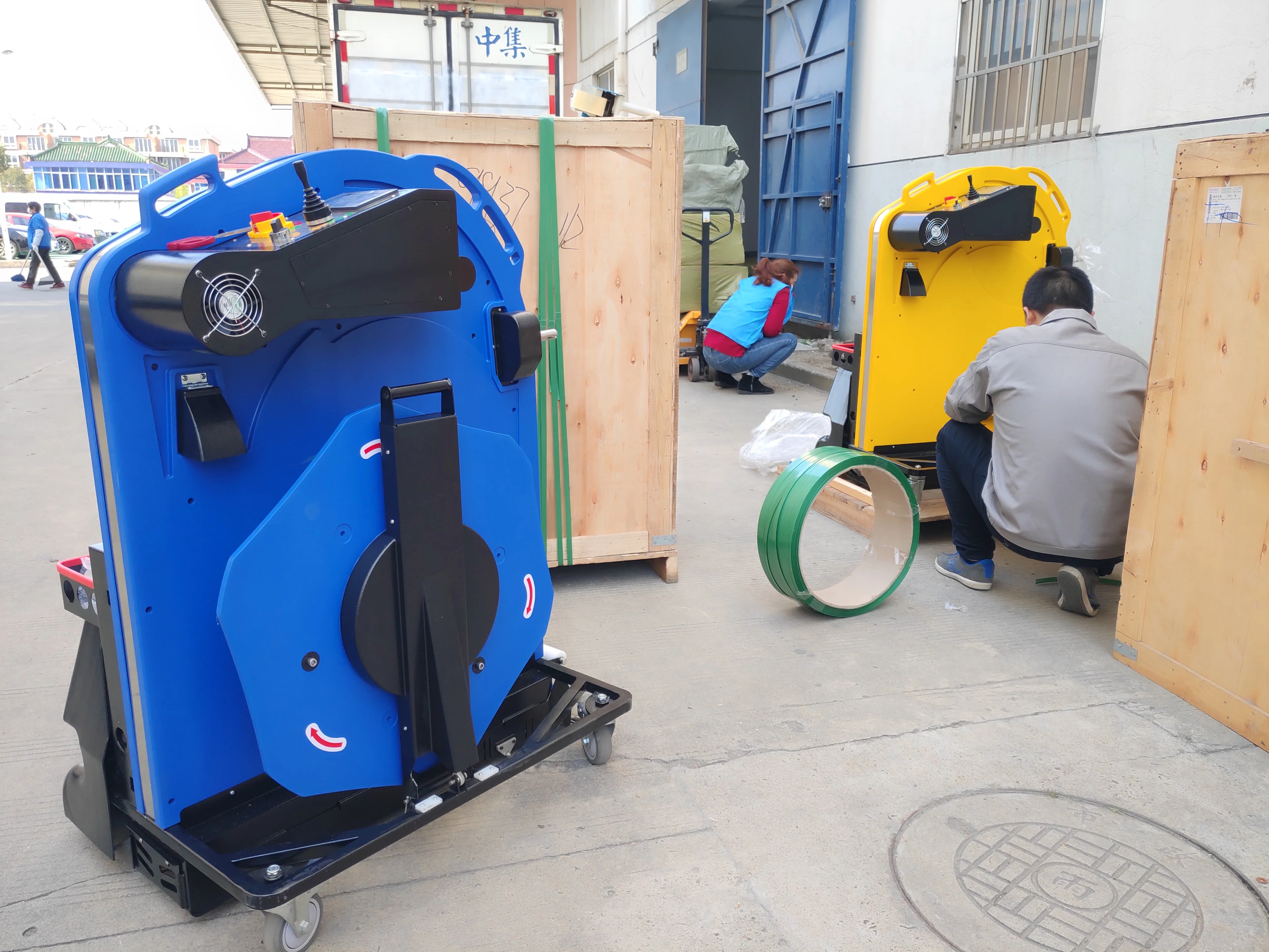 Pallet Threading Machine Good Price Mobile PP PET Strap Belt Bundling Strapping Tools