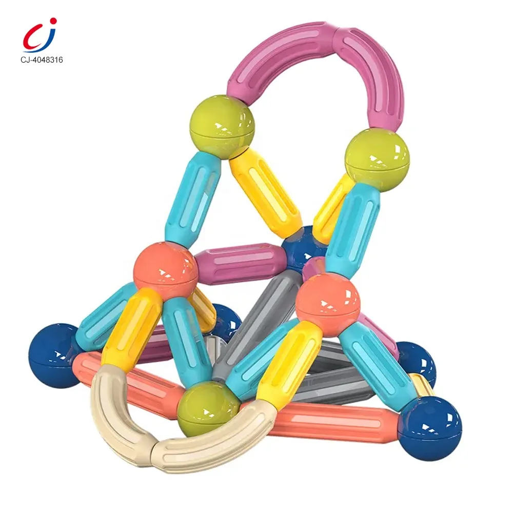 Chengji Magnetic Plastic Balls Toy DIY 3D Construction Building Blocks Montessori Learning Magnetic Sticks and Balls