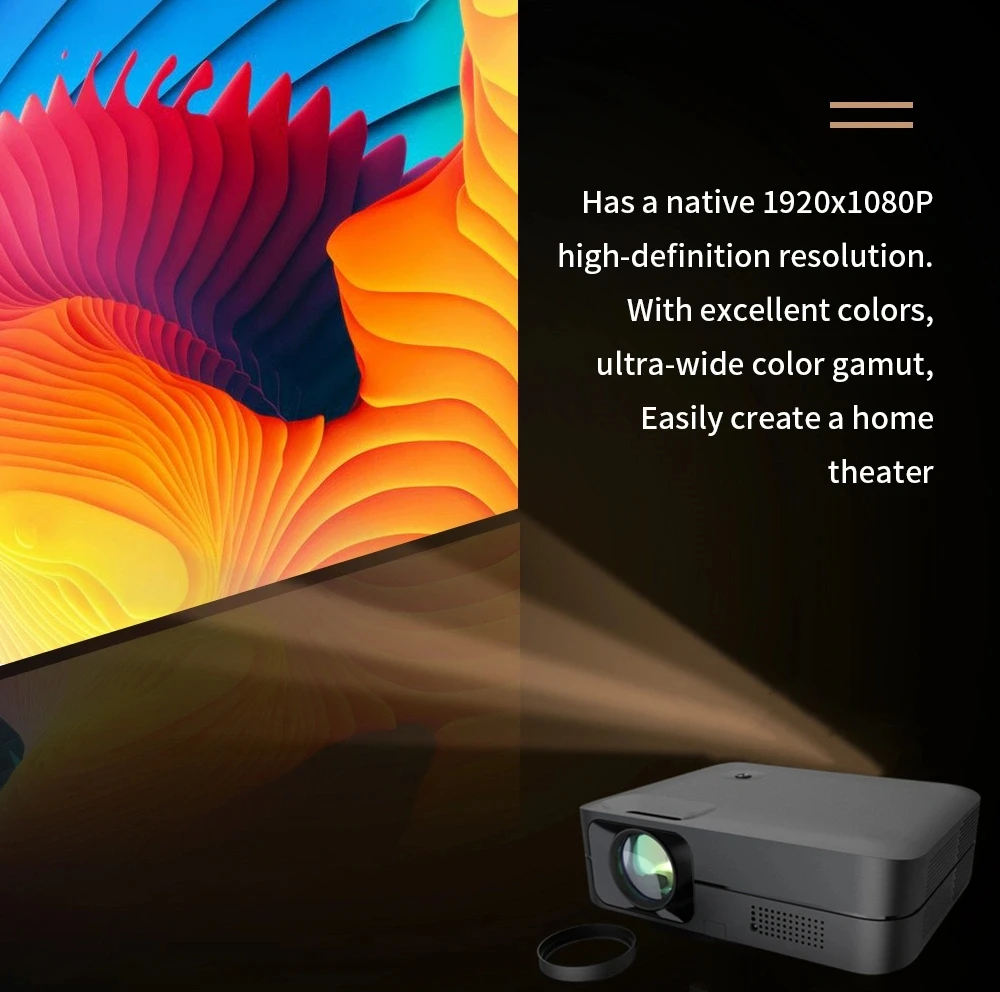 Смарт-проектор CR61 Android 4000 люмен встроенный проектор HD1920 * 1080 для домашнего кинотеатра поддержка 4K