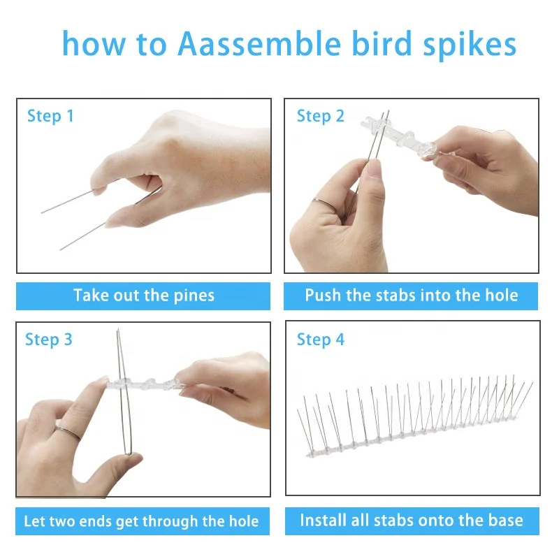 Высокоэффективный наружный Садовый Забор Из Нержавеющей Стали, сдерживающий голубь, шип