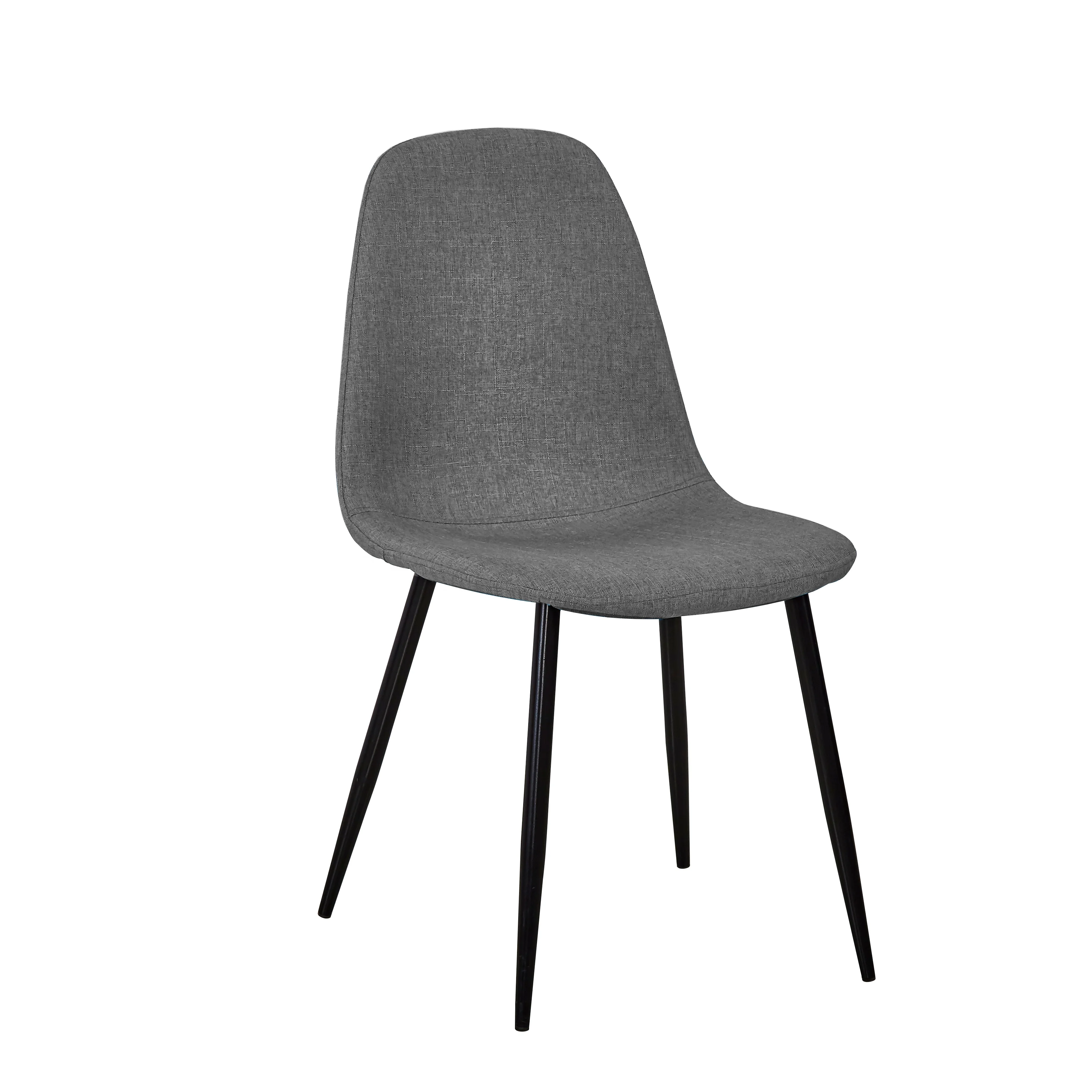 Free Sample Wholesale Cheap Grey Fabric Modern Husk Dining Chair Metal Iron Party Chairs Event Dining Chair
