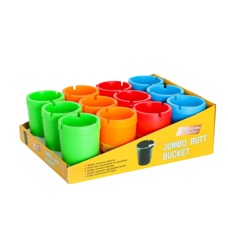 Wholesale New Colorfully Design Plastic Custom Smokeless Ashtray Smoking Plastic Car Ashtray
