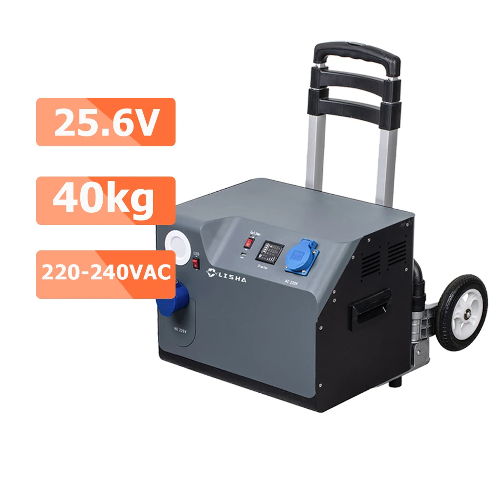 Lisha Good Selling High quality 25.6V 100Ah 3KW Industrial Mobile Power Supply Solar Energy System Lithium ion Battery
