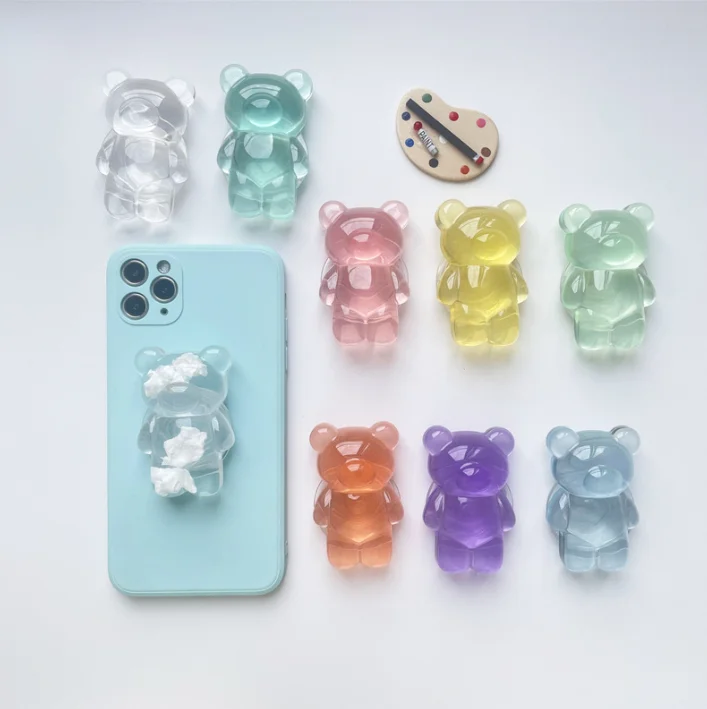 Wholesale Popings Socket Universal Phone Accessories Silicone Pvc Cute Cartoon Phone Holder Popular Phone Holder