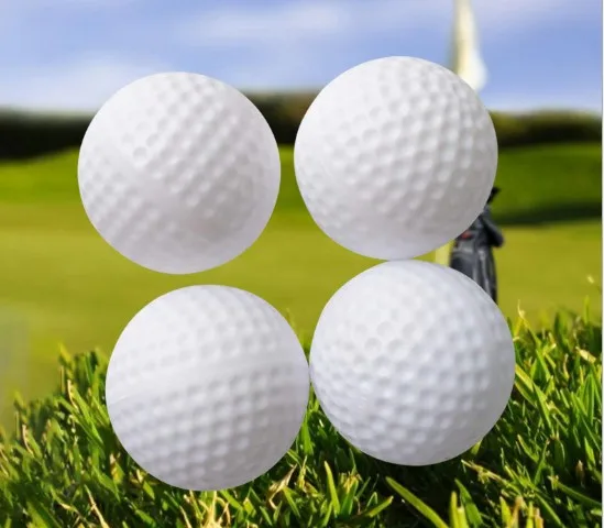 White plastic Hollow Practice Golf Balls for Beginner Indoor Outdoor Training