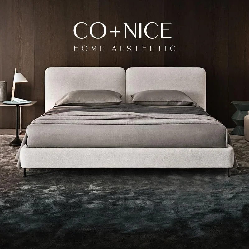 
Damanta custom cloth bed Italian modern simple master bedroom double bed Tatlin cover 