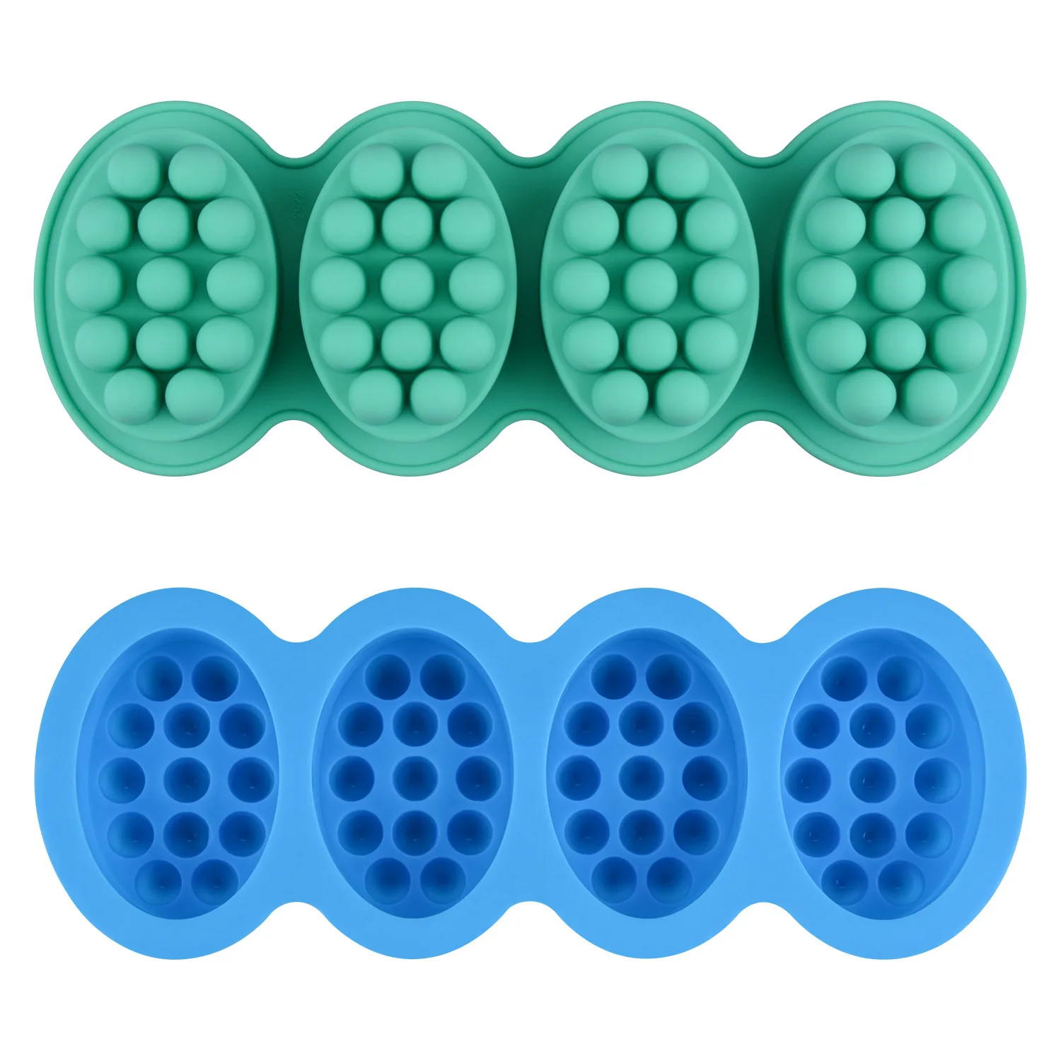 Manufacturer Customized Massage Bar Silicone Molds 4 Cavities 4.5oz Soap Mold For Diy Soap Chocolate Candle Making