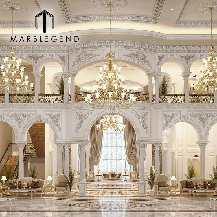 one-stop solution luxury marble medallion floor pattern waterjet marble inlay design for villa