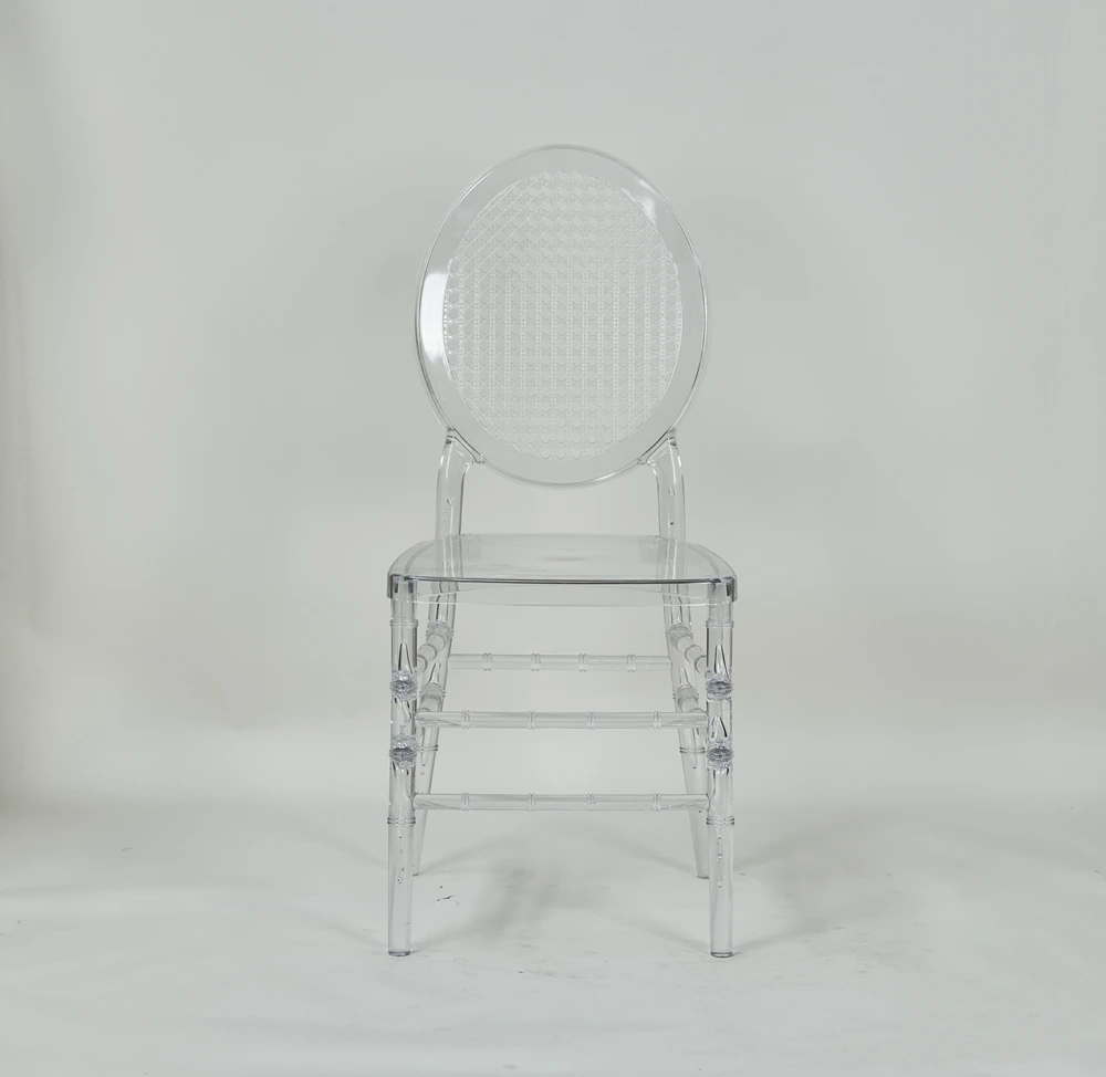 PC Resin Plastic Clear Transparent Color Tiffany Chiavari Napoleon Phoenix Chair