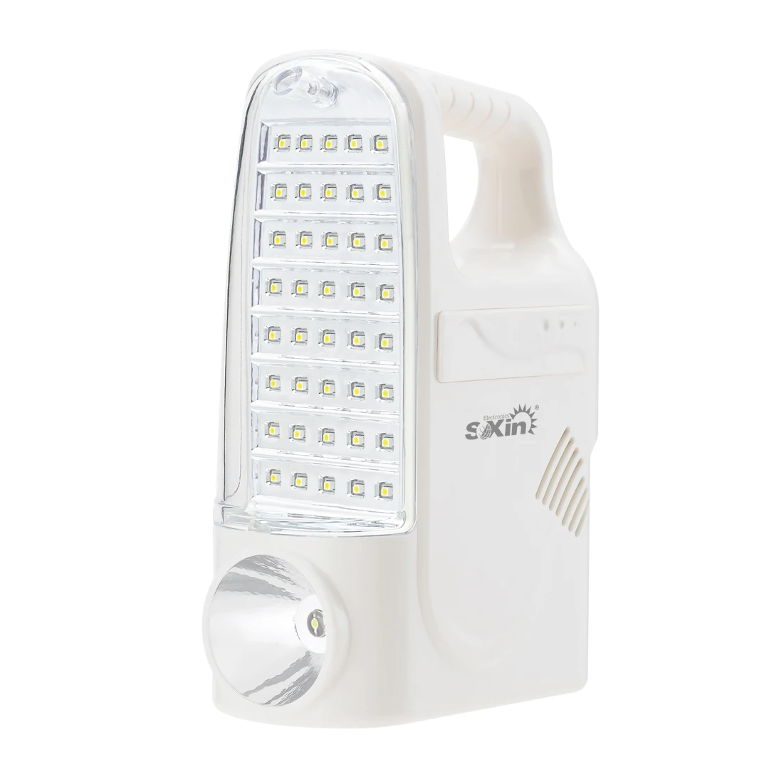 portable solar smd rechargeable led emergency light with fm radio