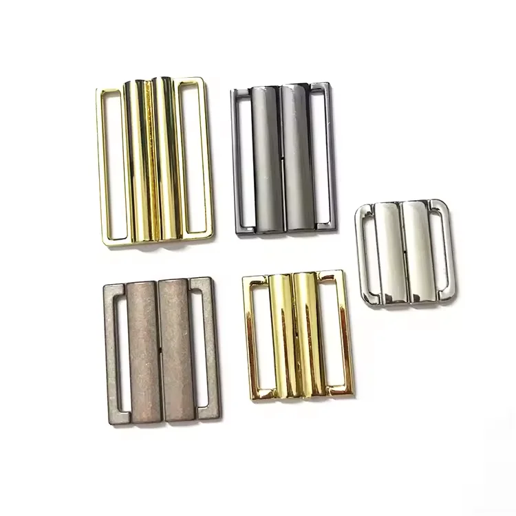 2024 Rustless Metal Swimwear Buckle Silver Back Connector Closure Clasp