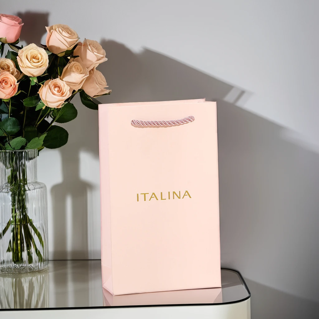 Customizable Pink Paper Jewelry Packaging Box with Ribbon and Handle Sliding Earring Drawer and Custom Logo for Clothing Use