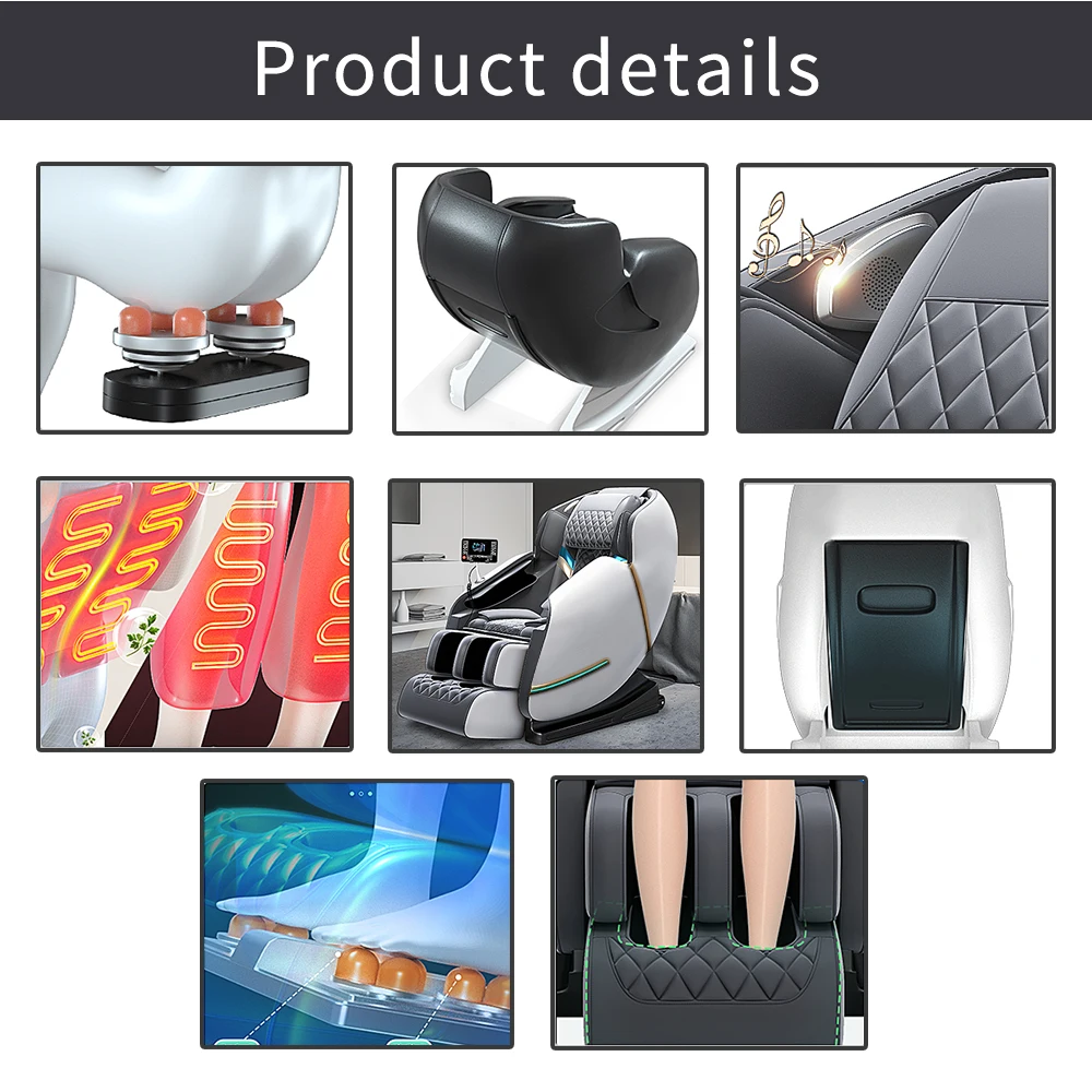 Wholesale Touch Screen Foot 8D Electric Zero Gravity Luxury Chair Massage Full Body Price Massage Chair guoheng