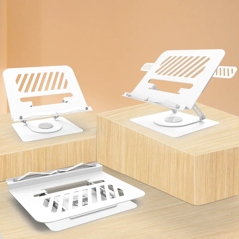 Wholesale Factory Price Foldable Reading Book Holder Adjustable 360 Rotating Base Portable Metal Book Stand