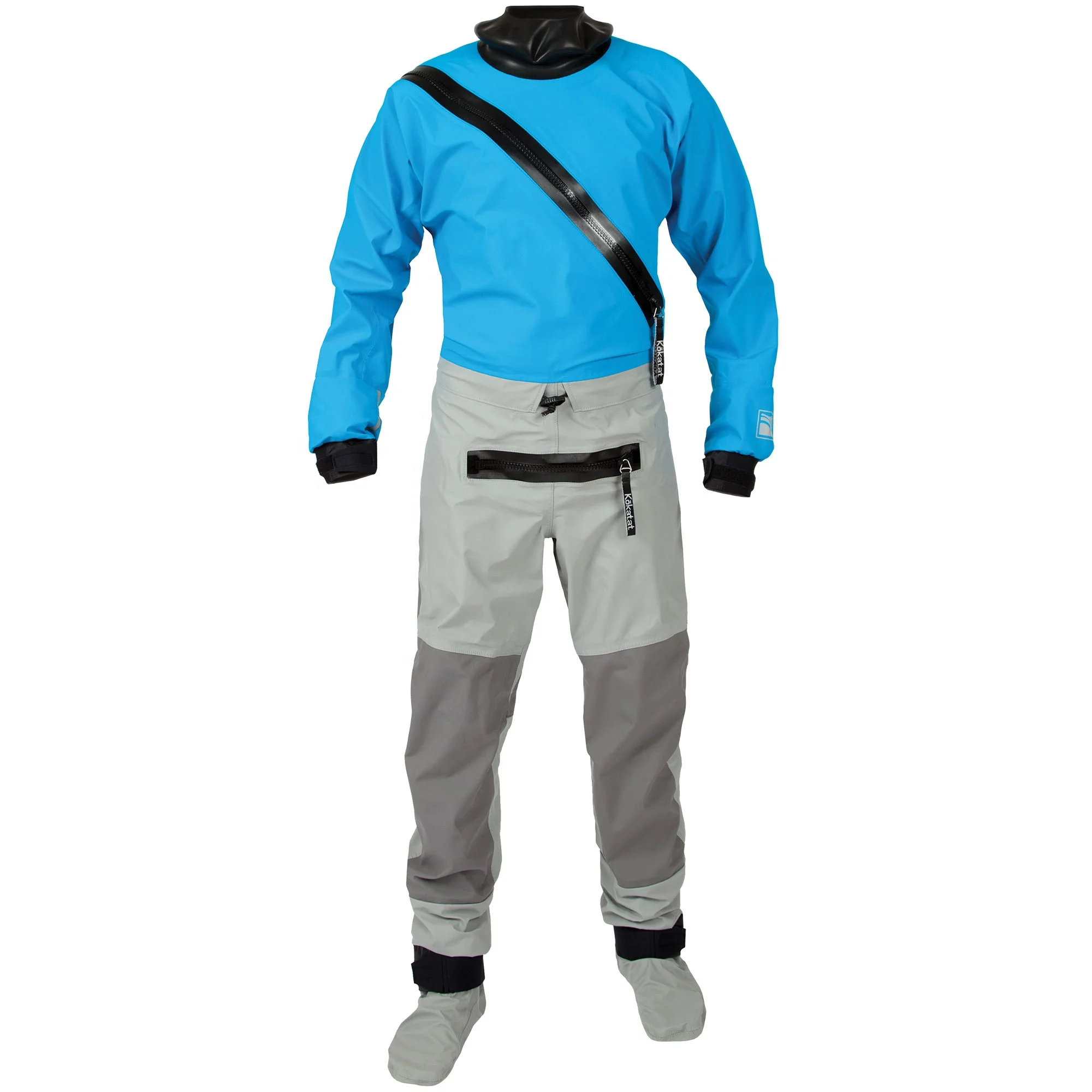 2023 Hot Sale Dry Suit Front Zipper Print Logo and Customized Color Sizes With Latex Gasket