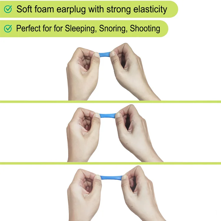 Soft Foam Earplugs 100 Pairs, 38dB SNR Noise Cancelling Ear Plugs for Sleeping,Snoring