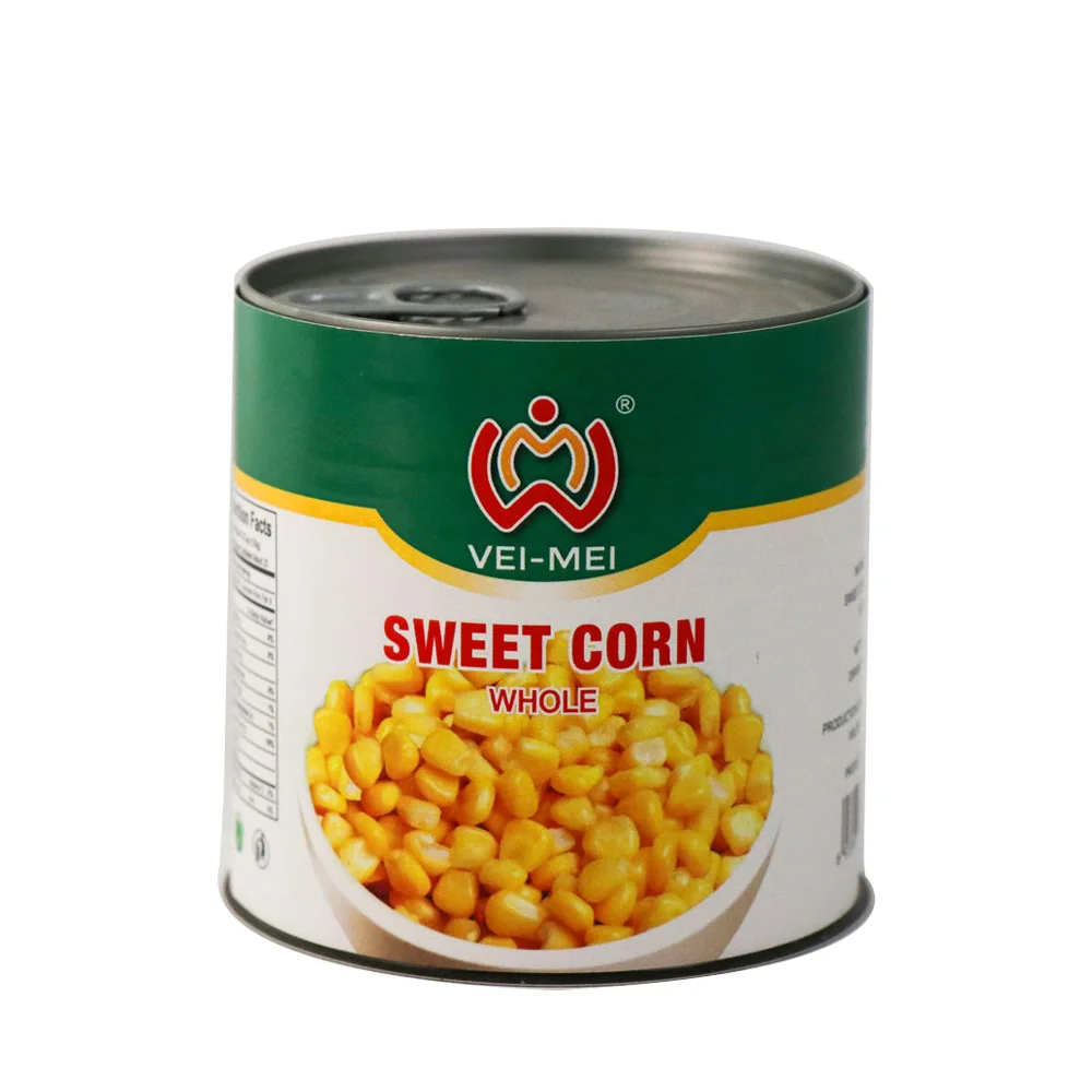 Canned Sweet Corn Kernel Natural Sugar Wholesale Easy Open Lids
