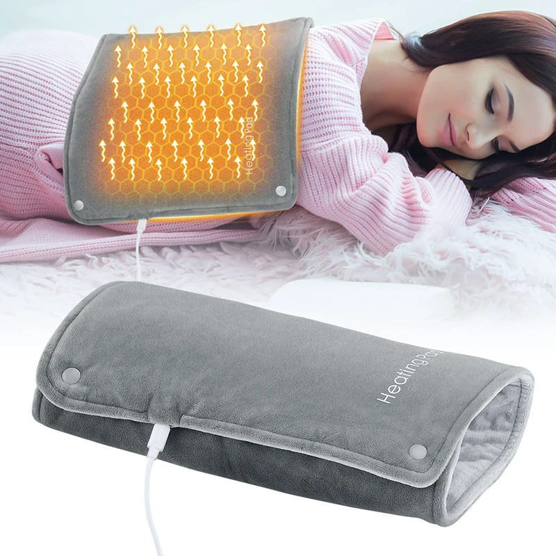 2 In 1 Washable USB Rechargeable Household Graphene Electric Thermal Heater Heated Over Pad Throw Blanket For Winter Warmer Sofa