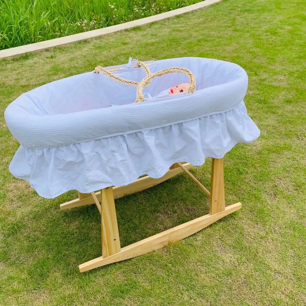 
New style baby basket with stand factory moses basket stand baby cradle stand 