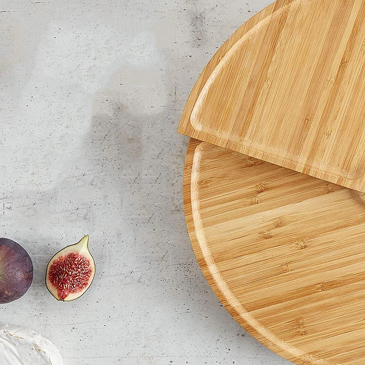 Customizable Round  Cheese Board Good Cook Cutting Bamboo Cheese Board