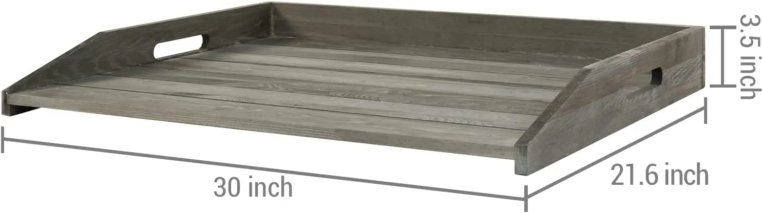 Best selling Portable Cutout Handle Stove Top Worktop Wooden Tray