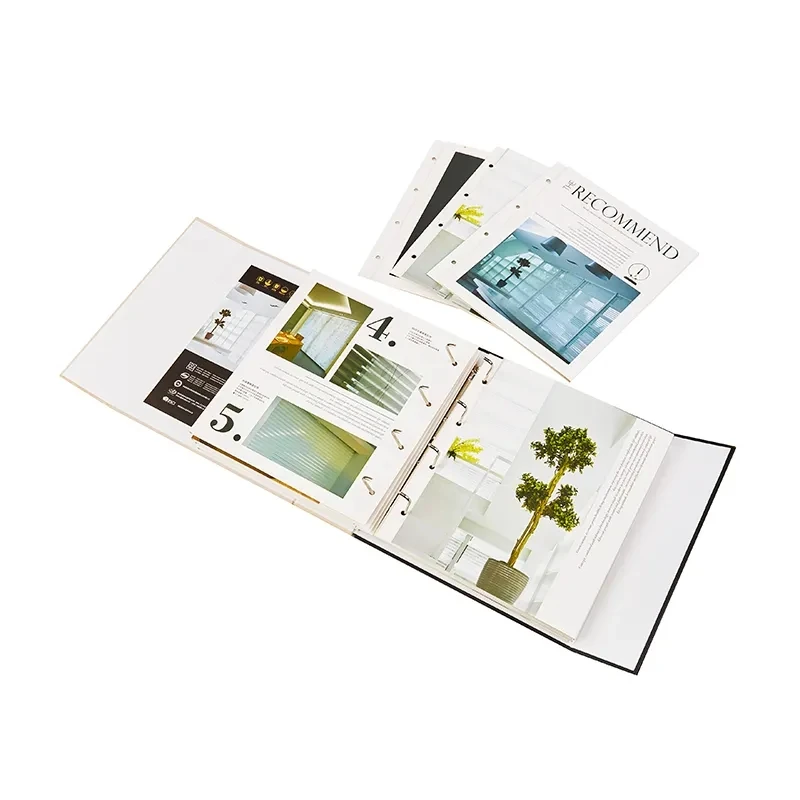 Custom  fabric sample book display Blinds Cover Fabric Sample Swatch Book Color Collection