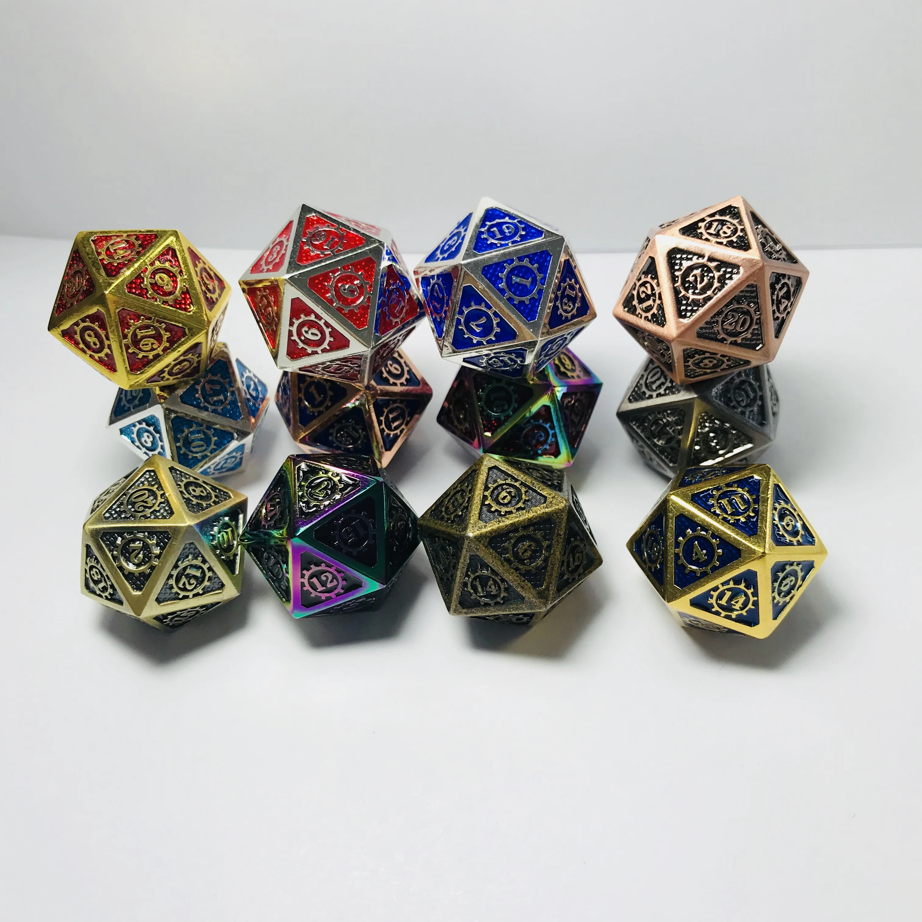 Single D20 Dice,D20 Dices,enamel metal new color D20 dice