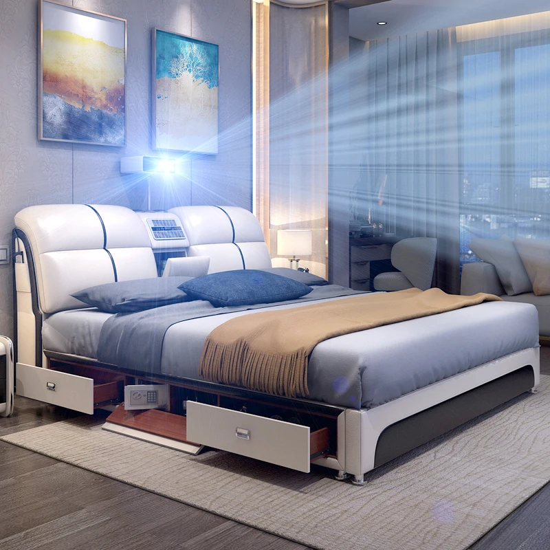 Can design new modern smart beds, storage beds leather beds, modern luxury double beds, massage bedroom beds