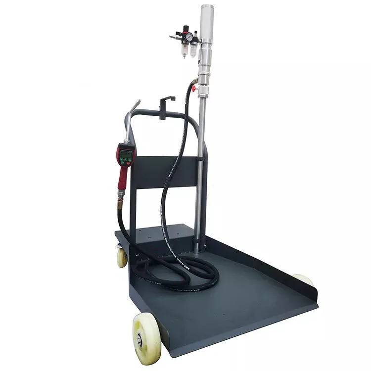 200L Portable Air Lubricating Lube transfer Barrel Pump Pneumatic Oil Drum Pump with Preset Digital Oil Meter Gun