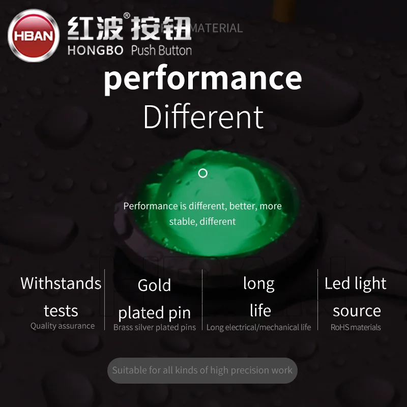 Yellow flat head 22mm mounting holes metal ip67 24 volt dc led waterproof indicator light