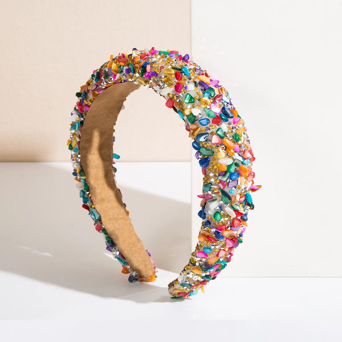 fashion new hair accessories Baroque colorful hairpin gemstone headband pressed hair hoop