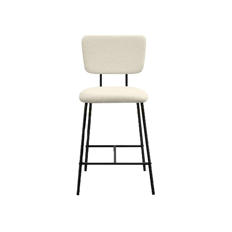 Современная ресторанная мебель высокий барный стул белый тканевый кожаный для домашней мебели металлический каркас