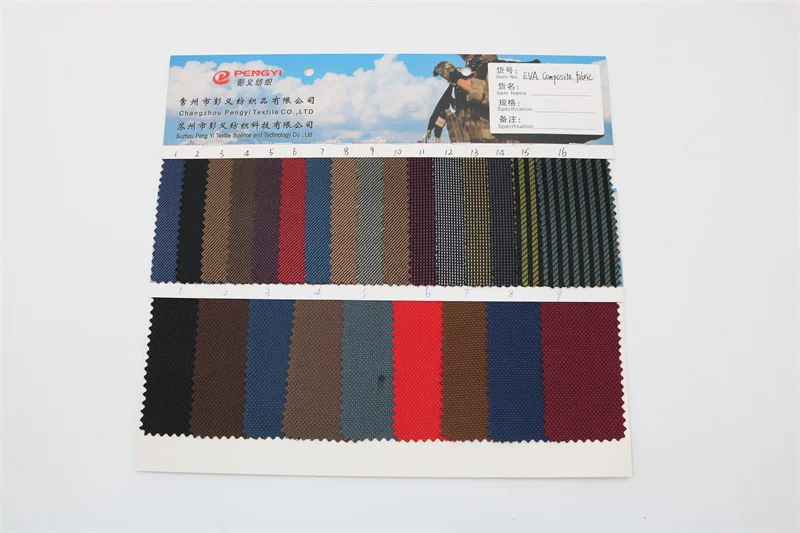 High Quality Windproof Clothing Material Eva Composite Twill Polyester Fabric For Shoe Materials And Surf Clothing