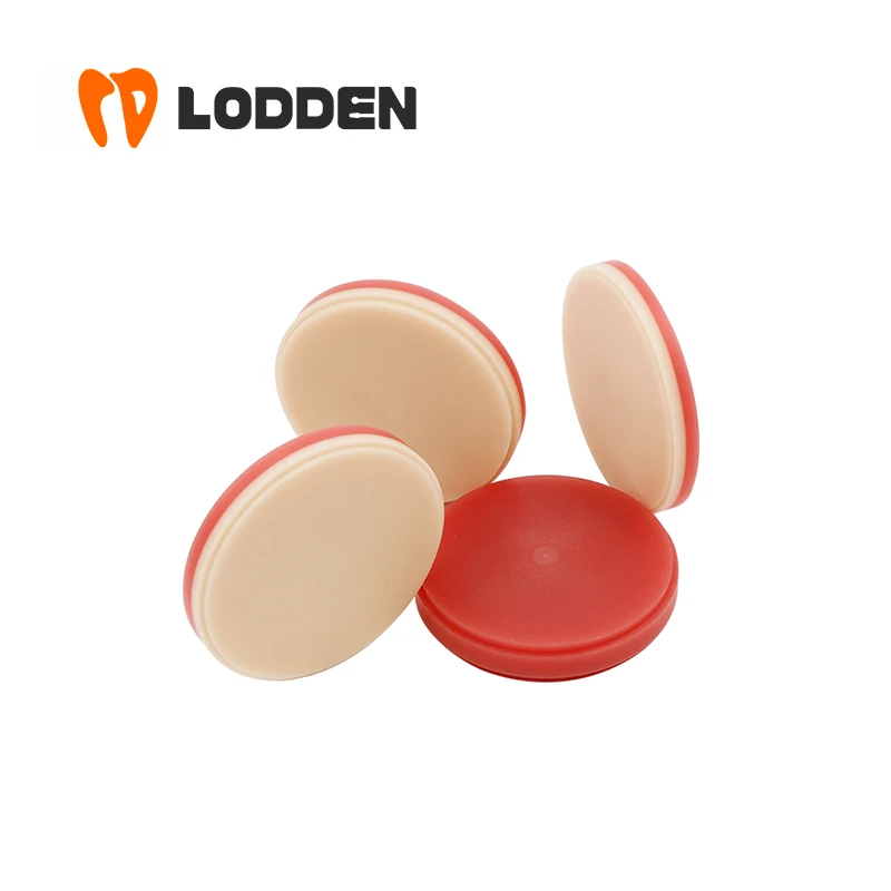 Dental Cadcam Milling Pmma Disc Double Layer Resin block 25 30 45mm Pmma Blocks