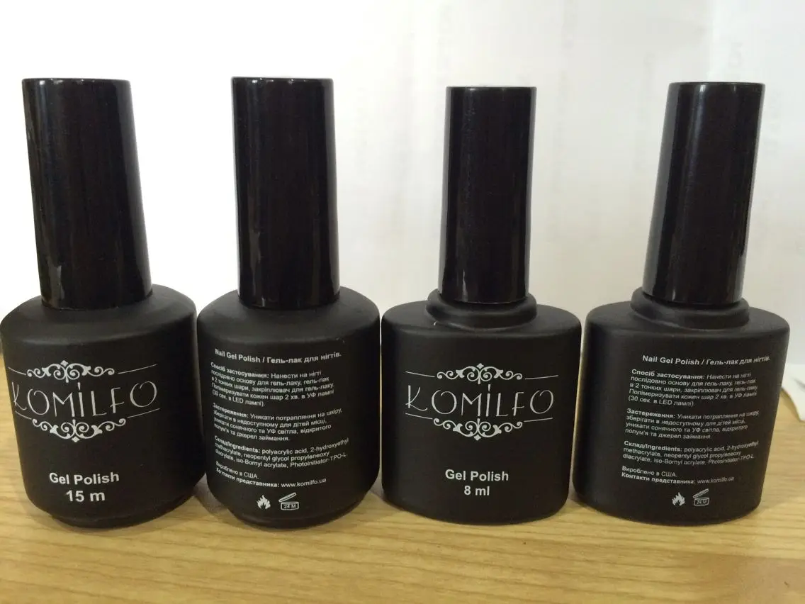 8ml 15ml black color empty nail gel polish bottle