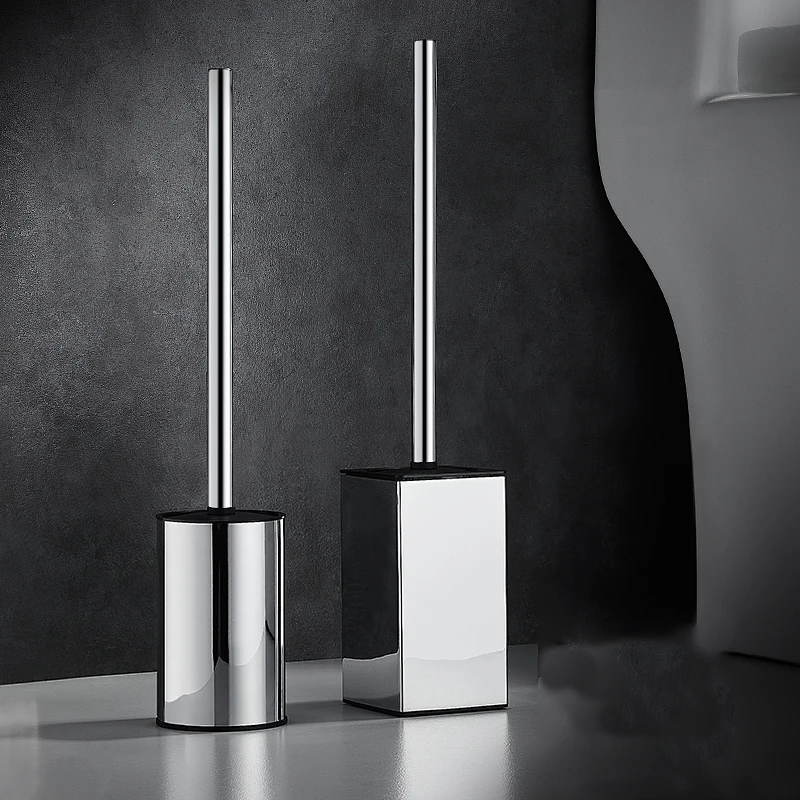 Household wall mounted stainless steel toilet brush holder set brushed gold black toilet cleaning brush holder for bathroom